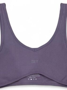 SET Active Ribbed Bralette - Purple